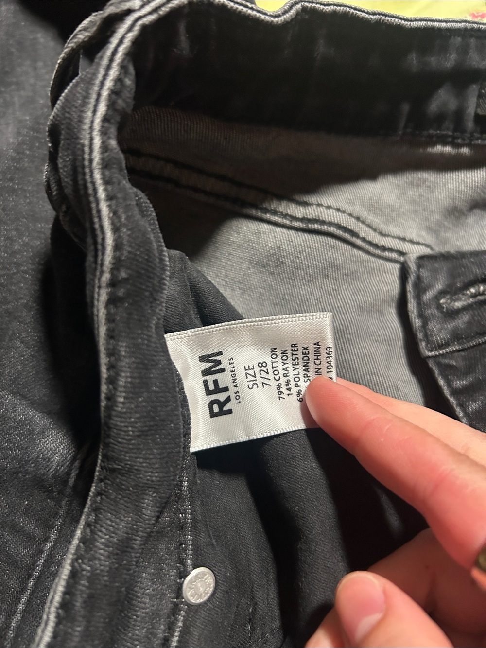 Rfm straight black wash jeans